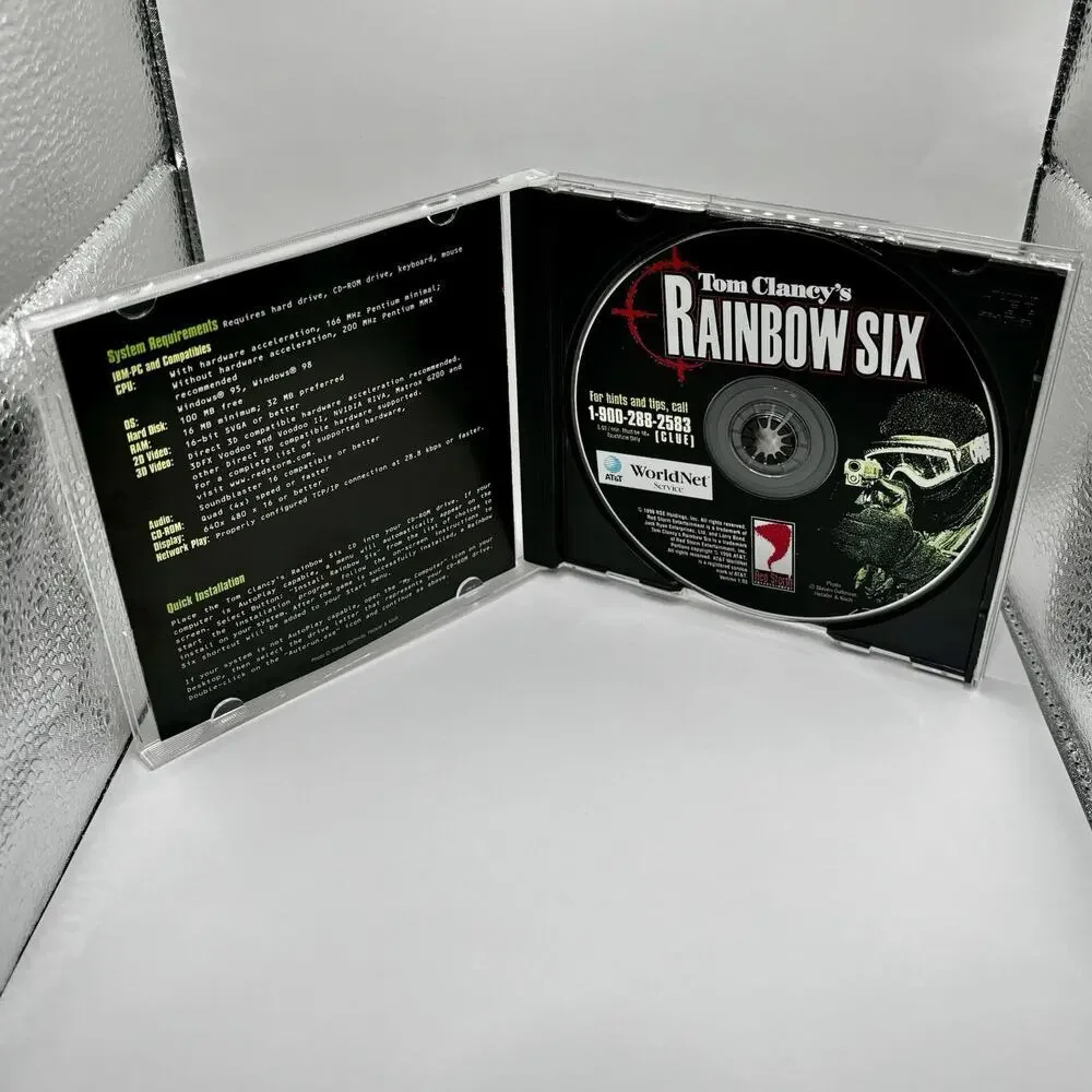 Tom Clancy's Rainbow Six (PC, 1998) Red Storm VG